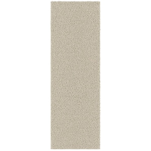 Arizona Cream 1 ft. 8 in. x 4 ft. 11 in. Non-Slip Rubberback Solid Soft Indoor Runner Rug