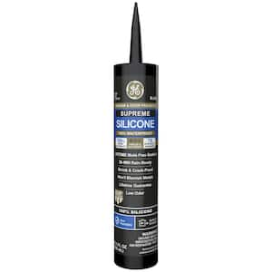 Supreme Silicone Caulk 10.1 oz Window and Door Sealant Black