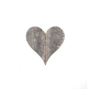 Rustic Farmhouse 6 in. x 6 in. Weathered Gray Wood Heart