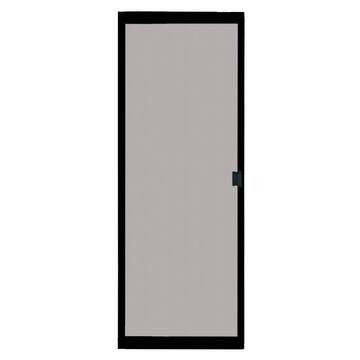 30 in. x 80 in. Adjustable Fit Black Steel Sliding Patio Screen Door