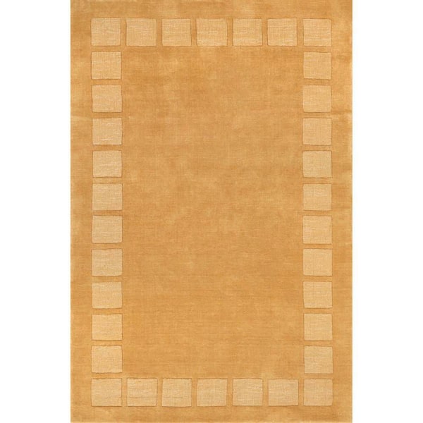 Petra High-Low Wool-Blend Golden Butter 9 ft. x 12 ft. Indoor/Outdoor Patio Rug