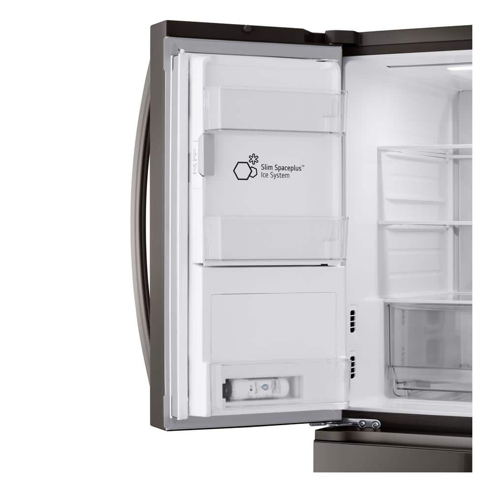 Black Stainless Steel Smart French Door Refrigerator with Ice Maker
