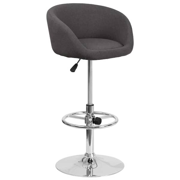 Flash Furniture 32 in. Adjustable Height Black Cushioned Bar Stool