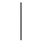 Athens 2 in. x 2 in. x 6 ft. Gloss Black Aluminum Flat Top and Bottom Design Fence Gate Post