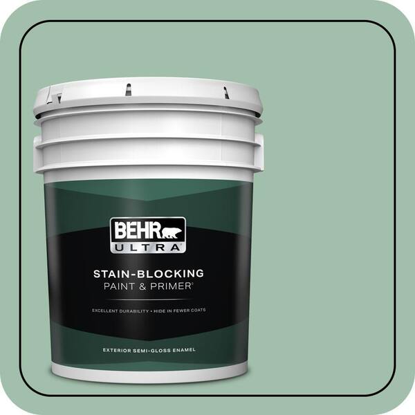 BEHR ULTRA 5 gal. #MQ6-13 Spring Reflection Semi-Gloss Enamel Exterior Paint & Primer