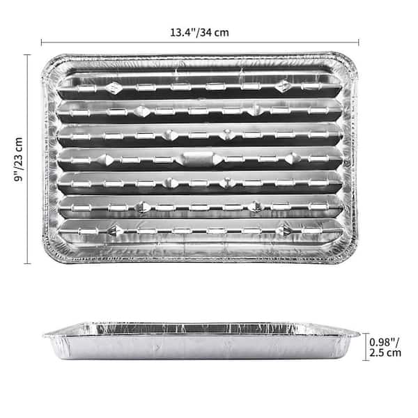 Aluminum Foil Grill Topper and Pan with Disposable and Holes for Barbecue, Outdoor Cooking, and Camping (30-Pack)