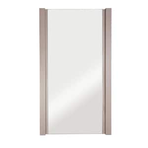 17.7 in. W x 31.5 in. H Rectangular Framed Bathroom Vanity Mirror in Light Gray