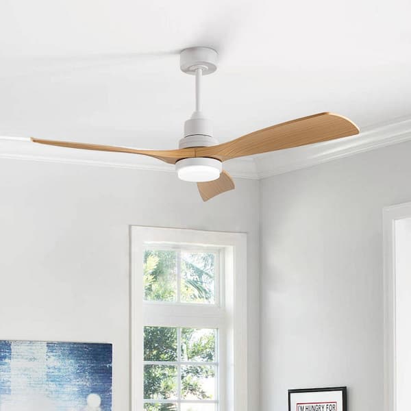 52 in. Outdoor/Indoor White Ceiling Fan with LED Light