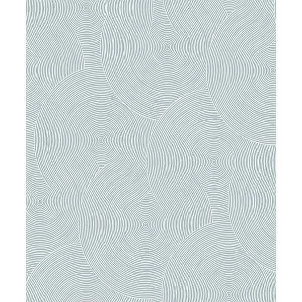 NextWall Light Blue Swirl Geo Vinyl Peel and Stick Wallpaper Roll (31.35 sq. ft.)