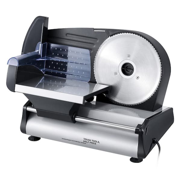 SKYSHALO 7. 5in. Electric Deli Meat Slicer, 180W, 2 SUS420 Blades, Adjustable Thickness for Meat, Bread,2025 Upgrade,Black
