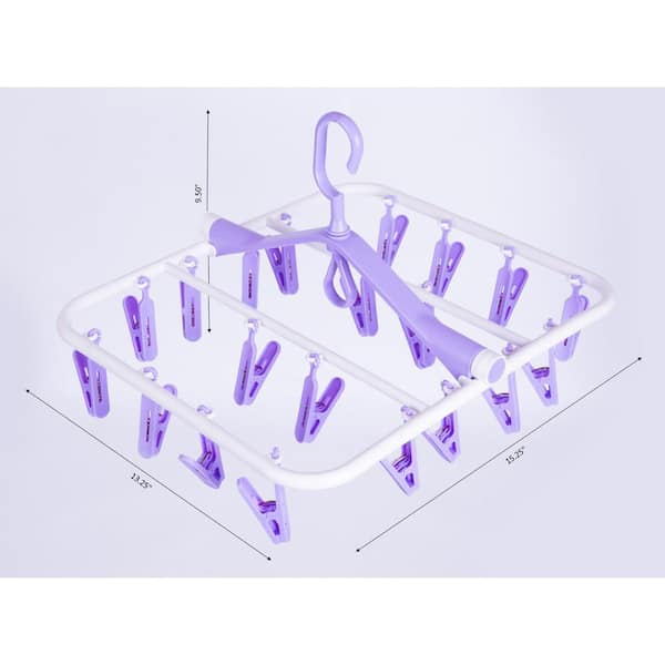 NEW Sock Hanger Dryer Bra Laundry Drying Rack Clothes w/Clips Airer Hanging