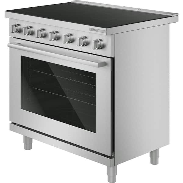 800 Series 36 in. 5.4 cu. ft. Industrial Pro Style Induction Range with 5-Burners in Stainless Steel