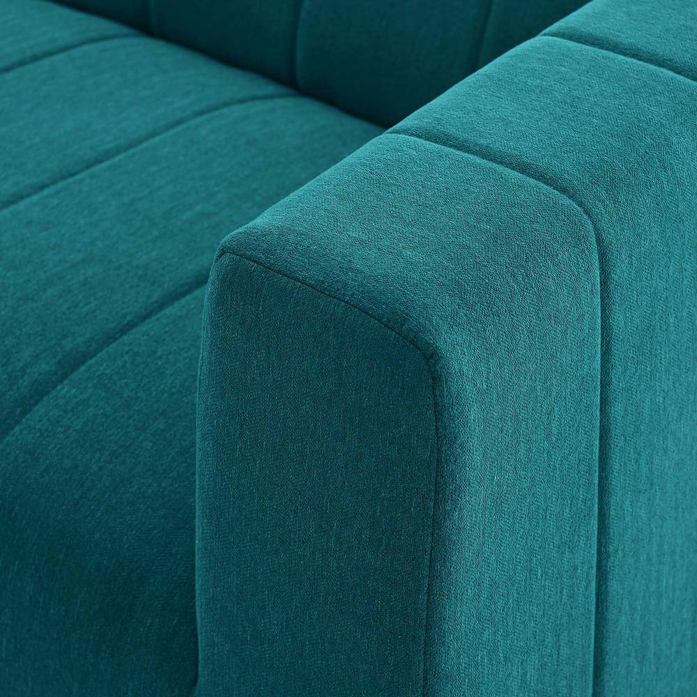 Bartlett Teal Upholstered Fabric Right-Arm Lounge Chair