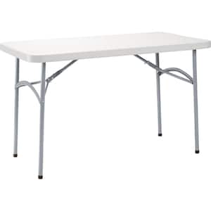 24 in. x 48 in. Speckled Grey Plastic Heavy-Duty Blow-Molded Folding Table