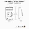 Cadet 240/208-volt 1,500/1,125-watt Com-Pak In-wall Fan-forced Replacement  Electric Heater Assembly with Thermostat CS152T - The Home Depot