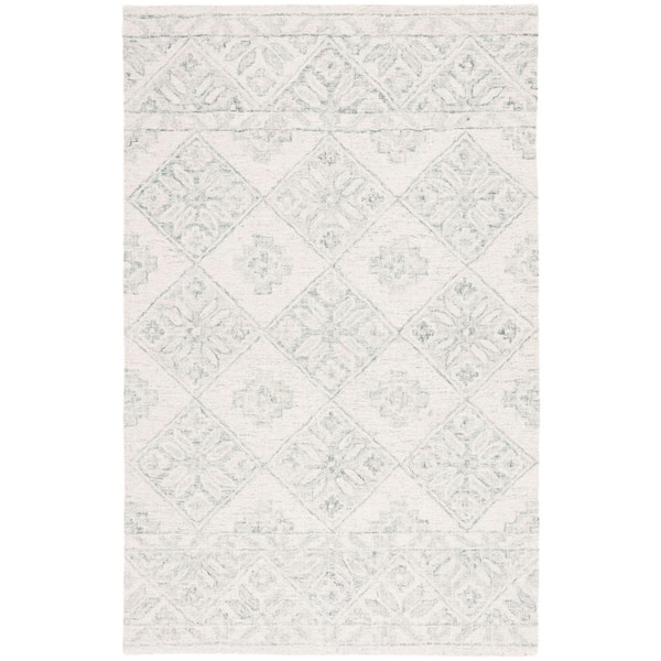 Martha Stewart 5 ft. x 8 ft. Ivory/Light Blue Oriental Area Rug