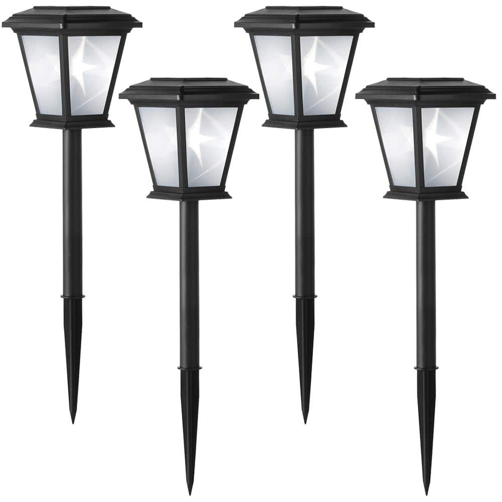   BLACK   4 4 each of 5 sizes Hampton Bay Solar Light Ground Stakes -Adapters 