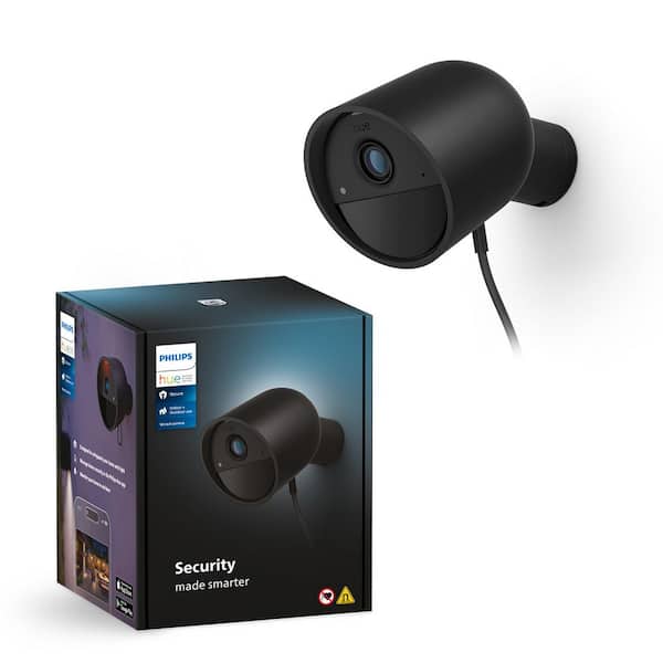 Wired Plug-in Security Camera Black (1-Pack)