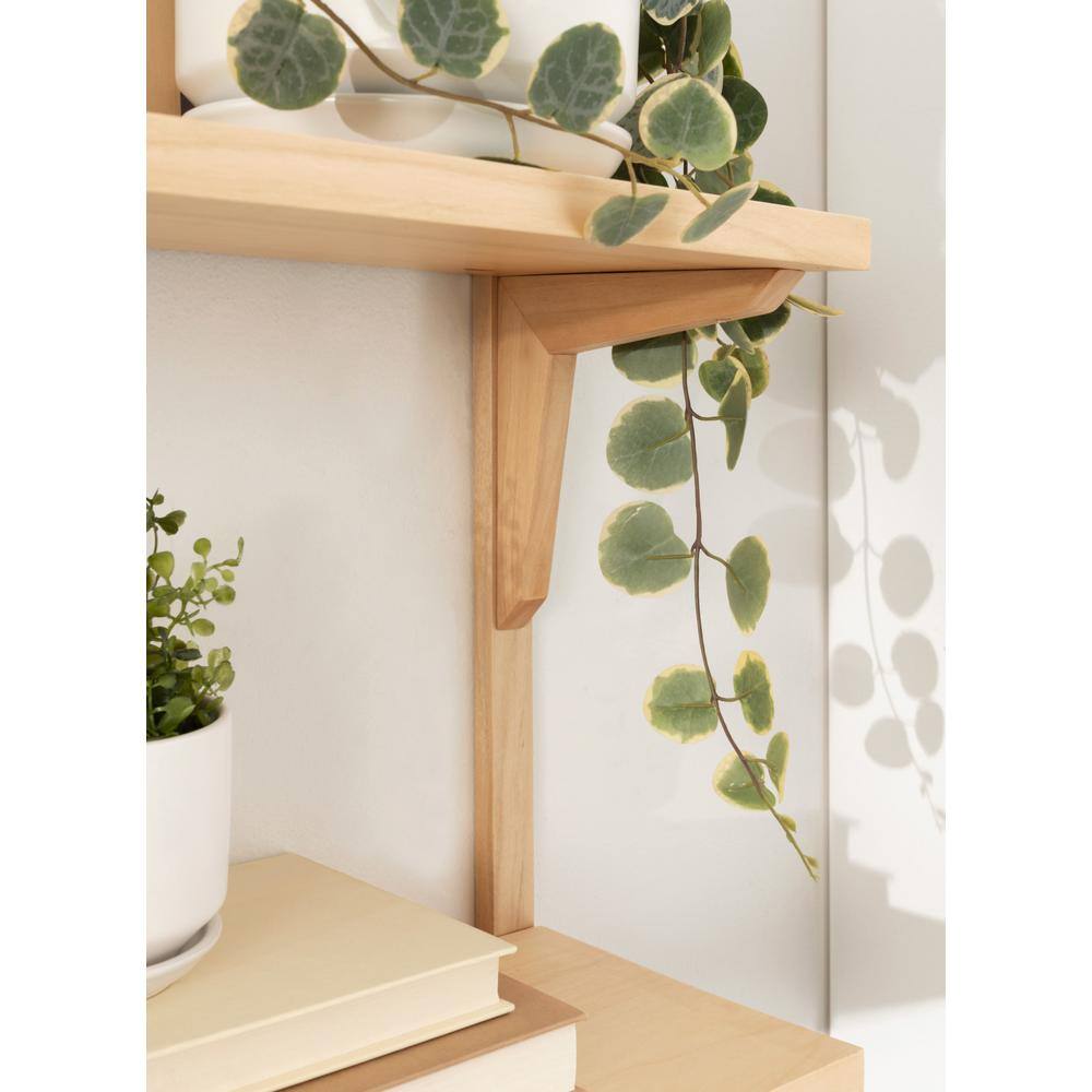 Meridien 24" Natural Poplar Floating Wall Shelf