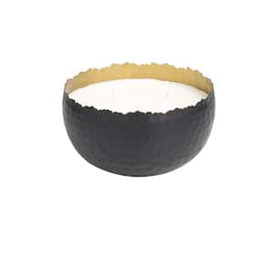 Black Sauvignon Blanc Scented Hammered Matte 30 oz. 3 Wick Candle with White Wax