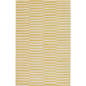 Williamsburg Striped Yellow 5' 0 x 8' 0 Area Rug