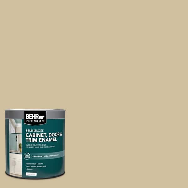 BEHR PREMIUM 1 qt. #S320-3 Final Straw Semi-Gloss Enamel Interior/Exterior Cabinet, Door & Trim Paint
