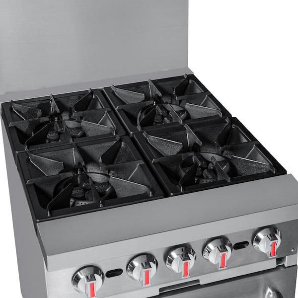 Forno Breno - 24 in. Gas Range, 4 Sealed Burners FFSGS6272-24 - The Home  Depot