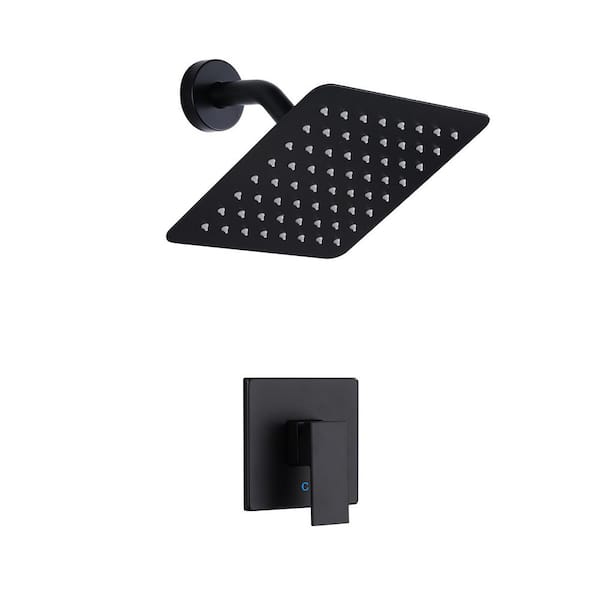 Single Handle 1-Spray Shower Faucet 1.8 GPM with Pressure Balance in Matte Black (Valve Included)