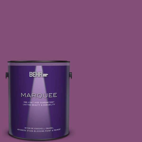 BEHR MARQUEE 1 gal. #T15-12 Graphic Grape Eggshell Enamel Interior Paint & Primer