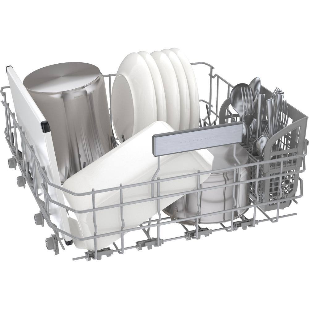 24" White Built-In Smart Dishwasher with Stainless Steel Tub