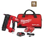 M18 FUEL GEN II 18-Volt 18-Gauge Lithium-Ion Brushless Cordless Brad Nailer Kit with One 2.0 Ah Battery, Charger and Bag