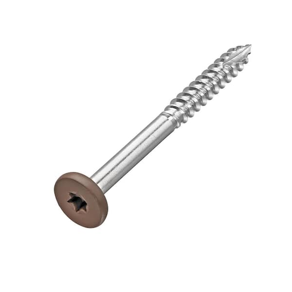 NewTechWood #9 x 1-7/8 in. Stainless Steel Star Drive Pan Head Composite Fascia Screw in Brazilian Ipe (100-Pack)