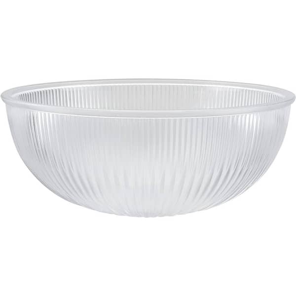 Aspen Creative Corporation Prismatic Dome 5-3/4 H. x 11-7/8 D., Clear Glass Dome Torchiere/Swag Lamp & Pendant Shade with 1-5/8 in. Neckless Fitter