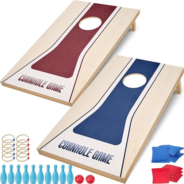 BOZTIY 4 ft.x 2 ft. 3 in 1 Cornhole Board Set - Cornhole Games ...