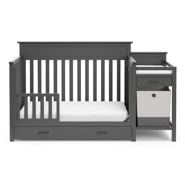 Storkcraft Arizona Gray 4-in-1 Convertible Crib and Changer 04585 