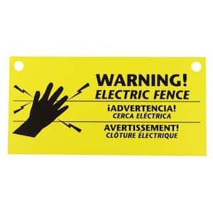 Electric Fence Warning Sign (3-Pack)