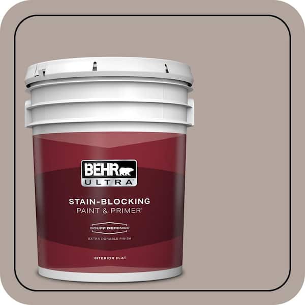 BEHR ULTRA 5 gal. #780B-4 Slate Pebble Extra Durable Flat Interior Paint & Primer