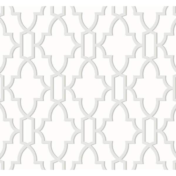 LILLIAN AUGUST Luxe Haven Harbor Mist Coastal Lattice Peel and Stick Wallpaper (Covers 40.5 sq. ft.)