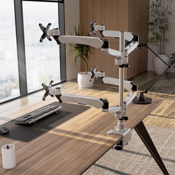 mount-it! Full Motion Quad Monitor Desk Mount with Spring Arms MI