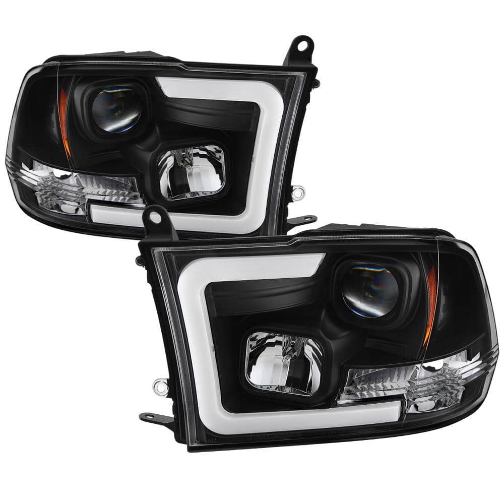 Dodge Ram 1500 09-16 / Ram 2500/3500 10-16 Version 2 Projector Headlights - Halogen Model Only- Light Bar DRL - Black price history on PriceWatchPro