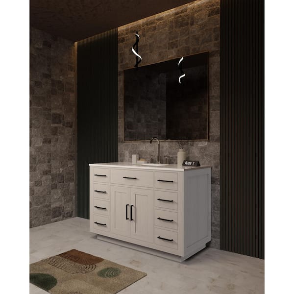 Condor 48 in. W x 22 in. D White Oak Single Bath Vanity with Cultured Marble Top