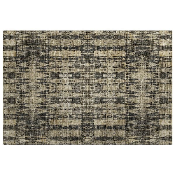 Dream Shag Premium Machine Washable Abstract ADS580 Black 2 ft. x 3 ft. Accent Rug