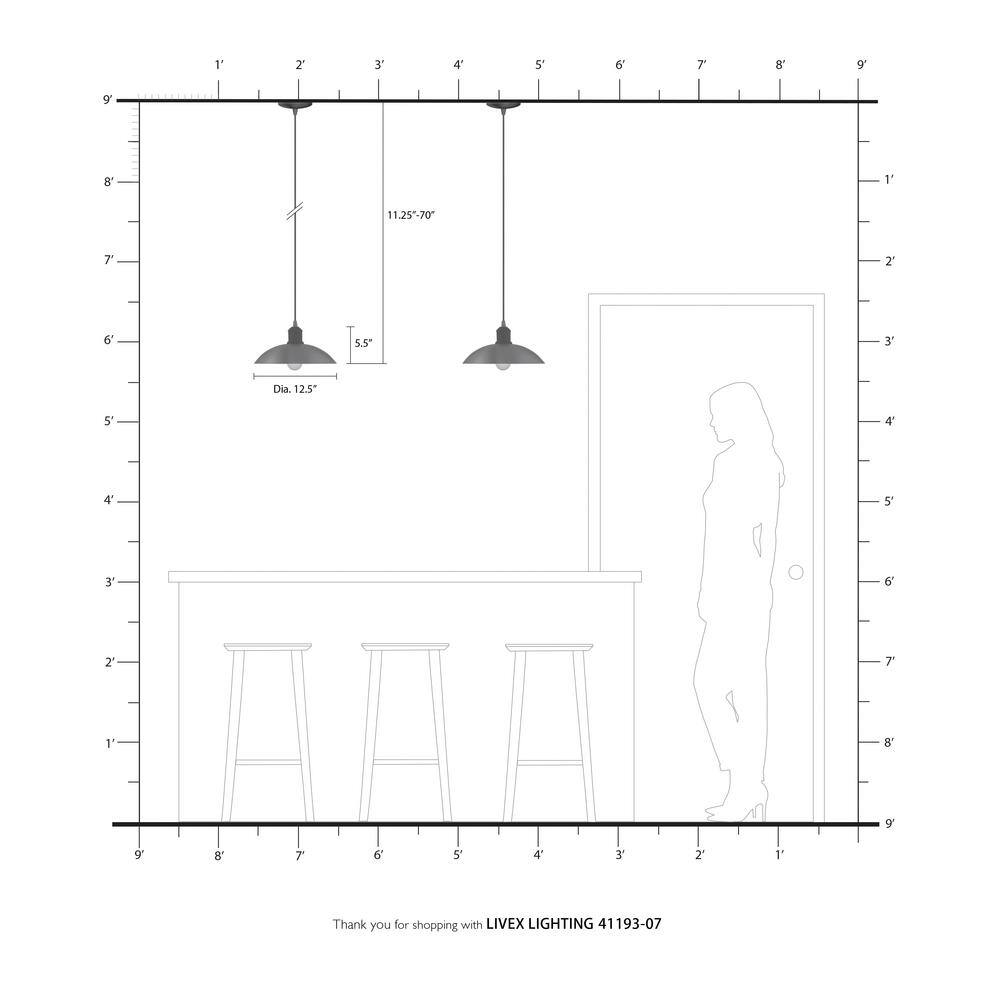 Bronze and Brass Mini Pendant Light with Metal Shade