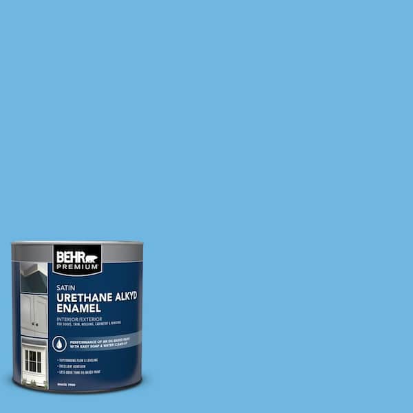 BEHR PREMIUM 1 qt. #P500-4 Life Force Satin Enamel Urethane Alkyd Interior/Exterior Paint