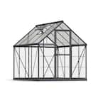 Hybrid 6 ft. x 8 ft. Gray/Clear DIY Greenhouse Kit