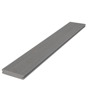 Promenade 1 in. x 5-1/2 in. x 1 ft. Moonlit Cove Grooved Edge Capped Composite Decking Board Sample