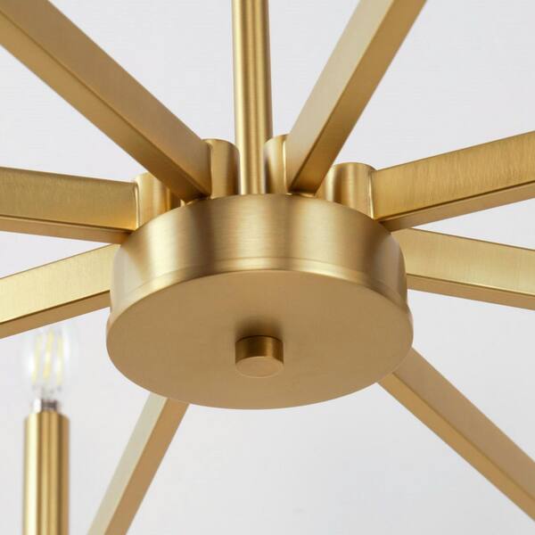 Briignite 8-Light Gold Candle Empire Chandelier Dimmable with No