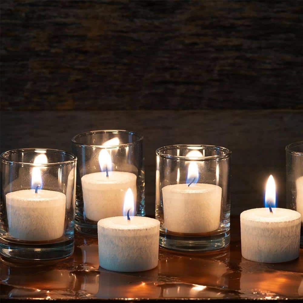 Clear Glass Votive Candle Holders Set of 4