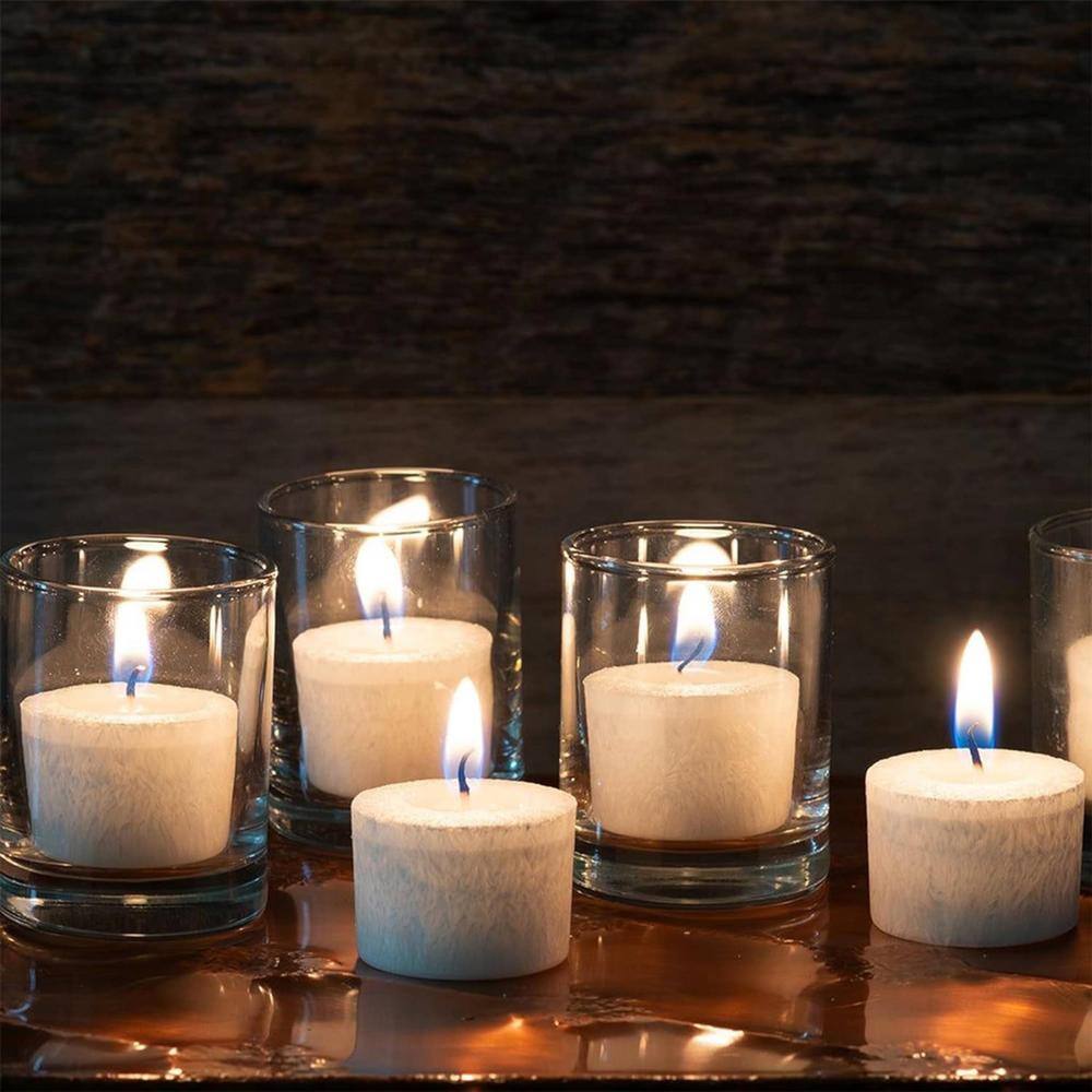 Clear Glass Votive Candle Holders Set of 8