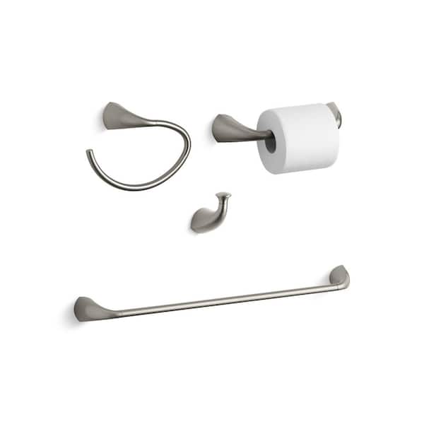 KOHLER Alteo 4-Piece Bath Hardware Set in Vibrant Brushed Nickel
